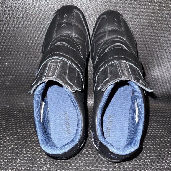 Lacoste Swerve SU SPM Black Leather Blue Sport Book And Loop Shoes Men’s Size 10 - Picture 6 of 8
